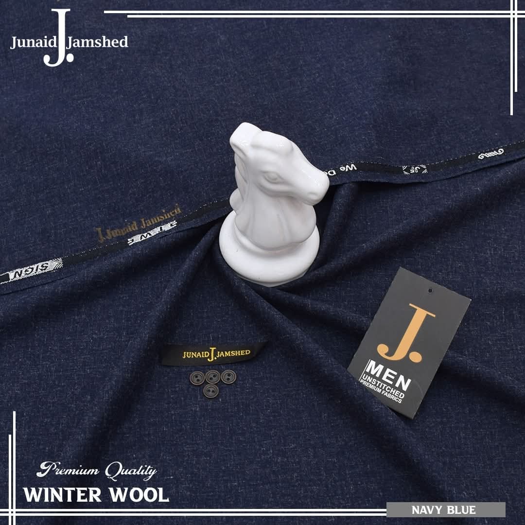 J. WINTER WOOL UNSTICHED SUIT FOR MEN (NAVY BLUE)