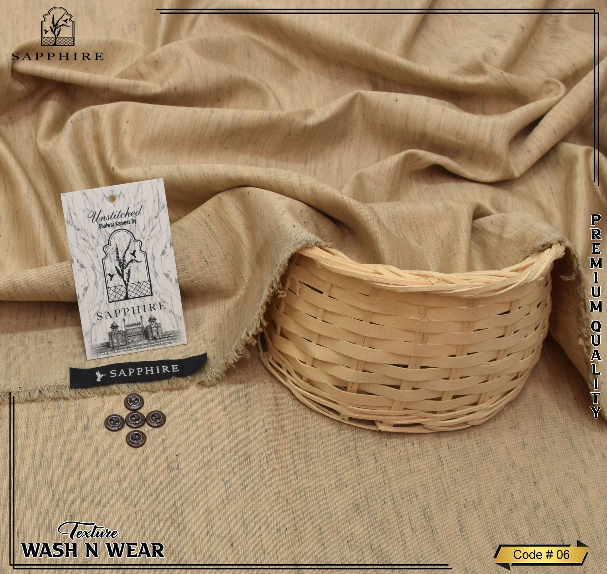 Sapphire Texture Wash&Wear (Beige)