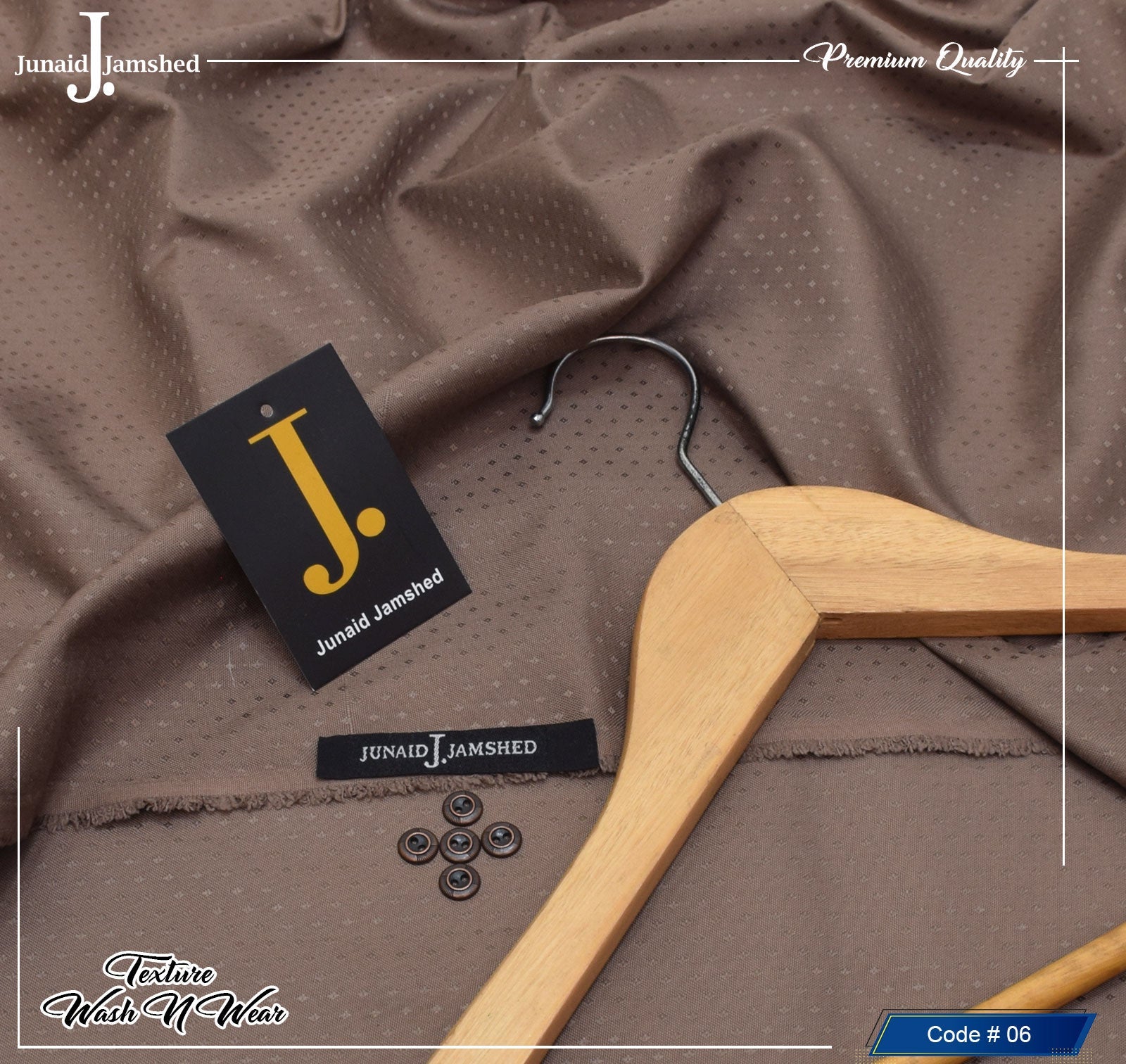 J. Self Texture Wash&Wear (Brown)