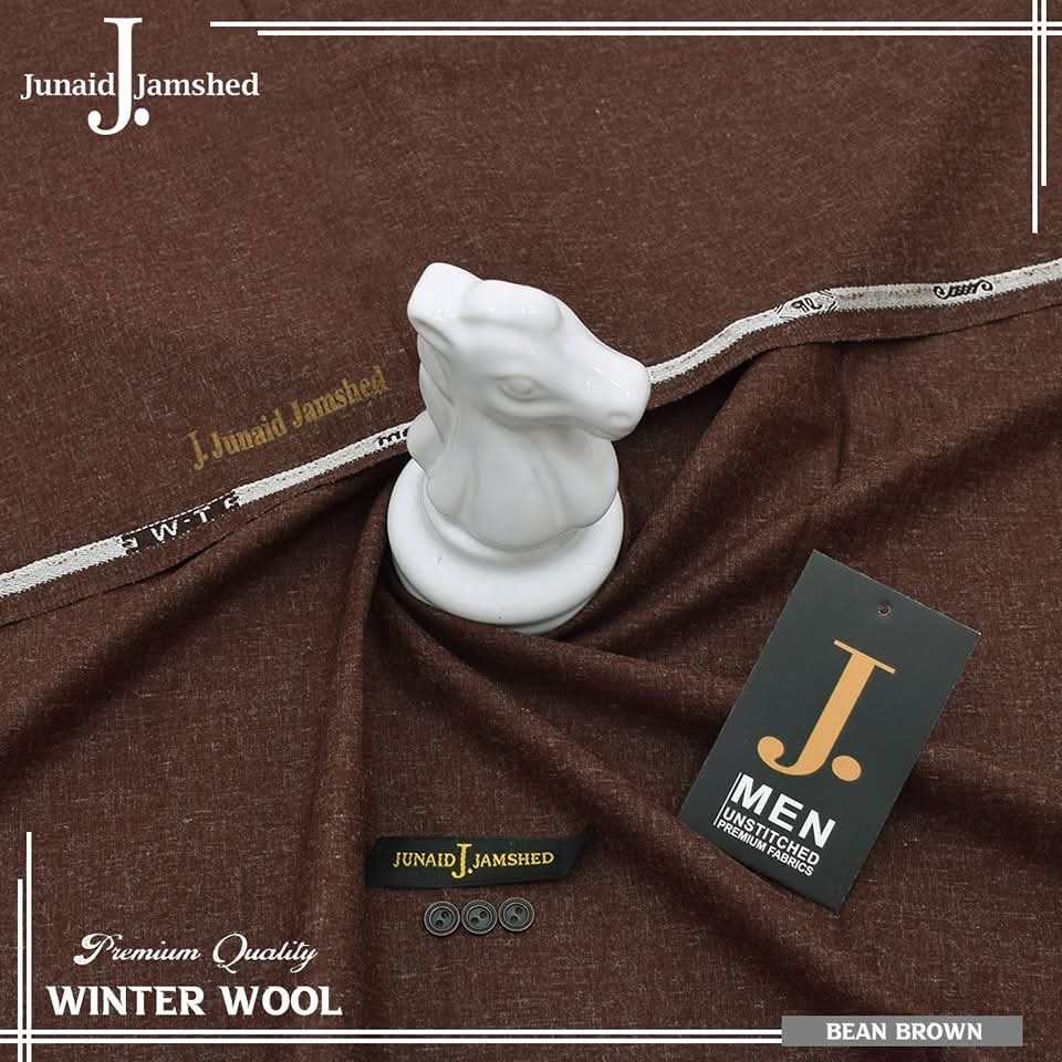 J. WINTER WOOL UNSTICHED SUIT FOR MEN (BEAN BROWN)