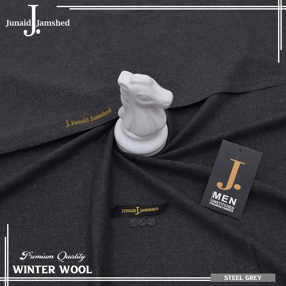 J. WINTER WOOL UNSTICHED SUIT FOR MEN (STEELGREY)